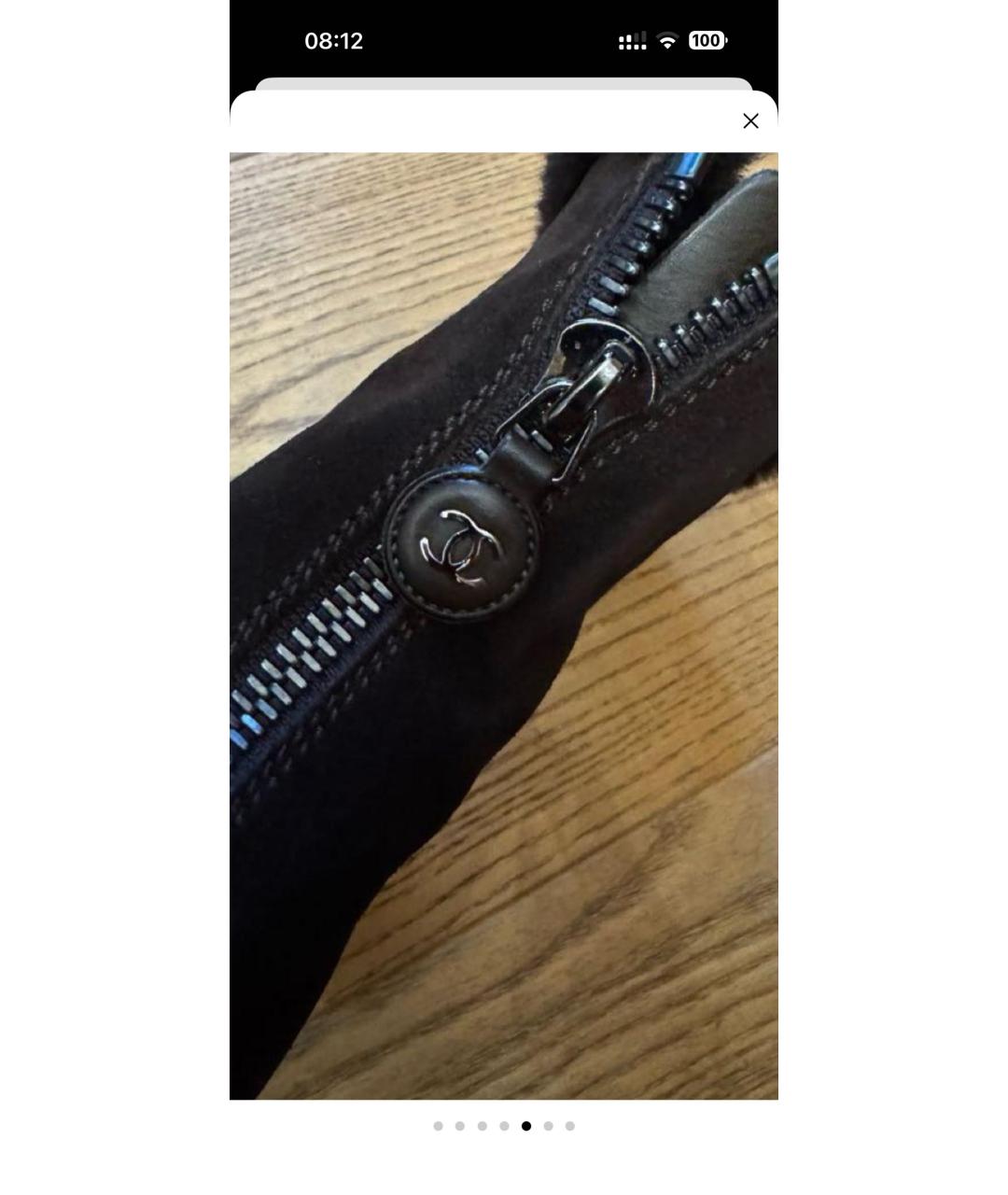 CHANEL Коричневые кожаные полусапоги, фото 4