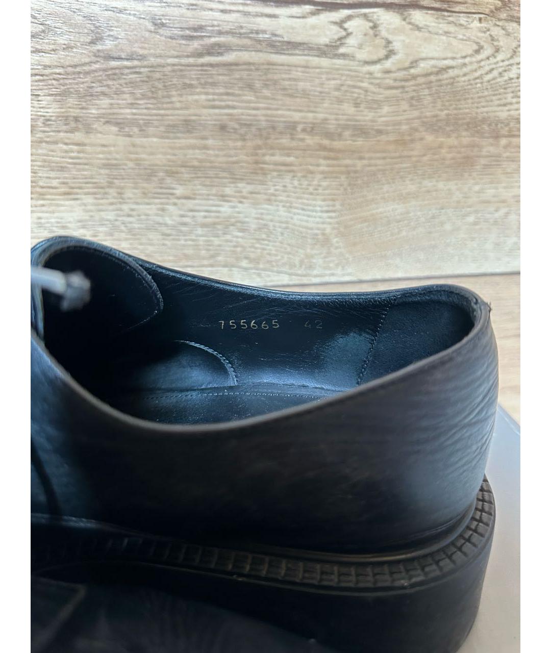 BALENCIAGA Черные кожаные туфли, фото 4