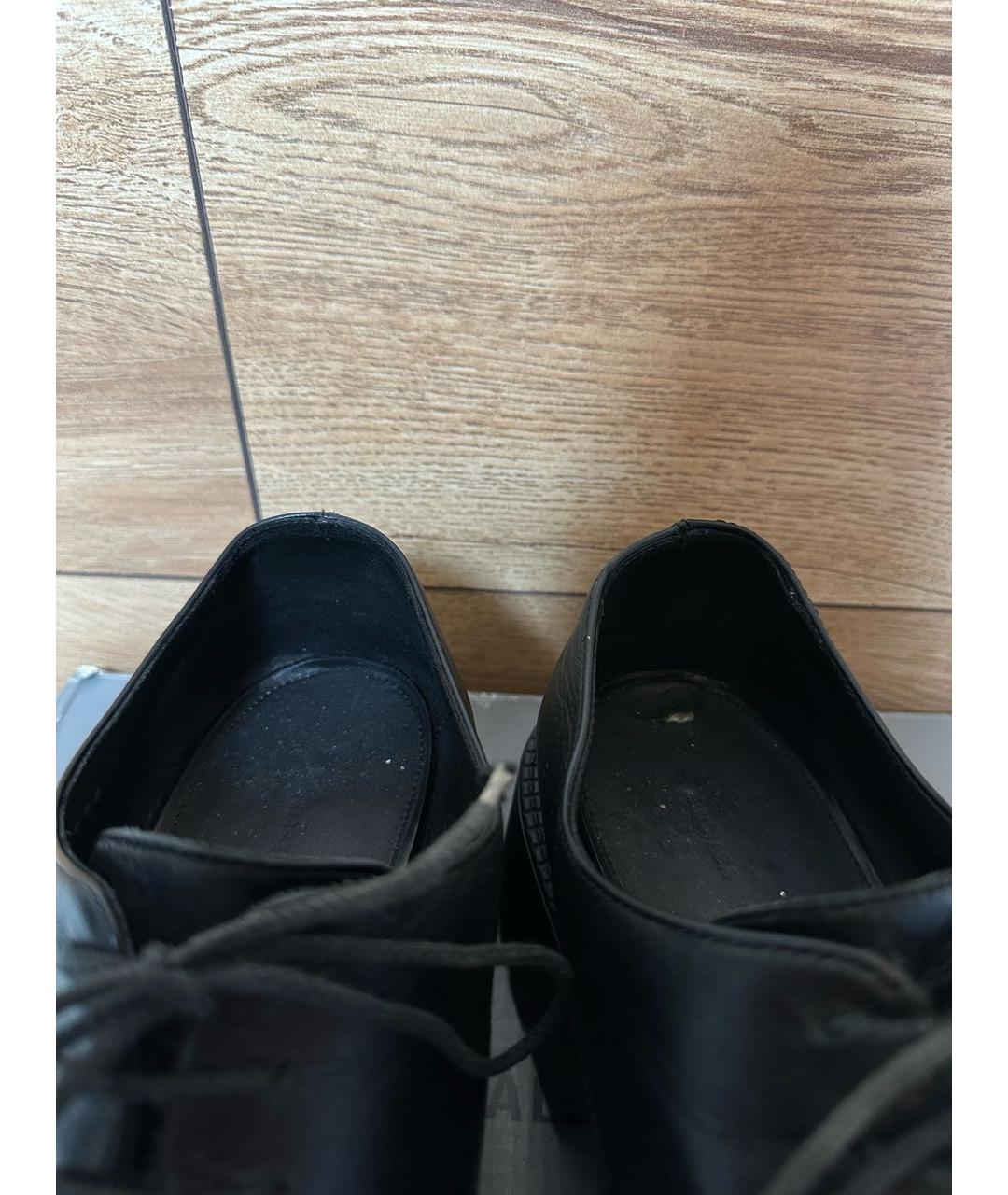 BALENCIAGA Черные кожаные туфли, фото 5