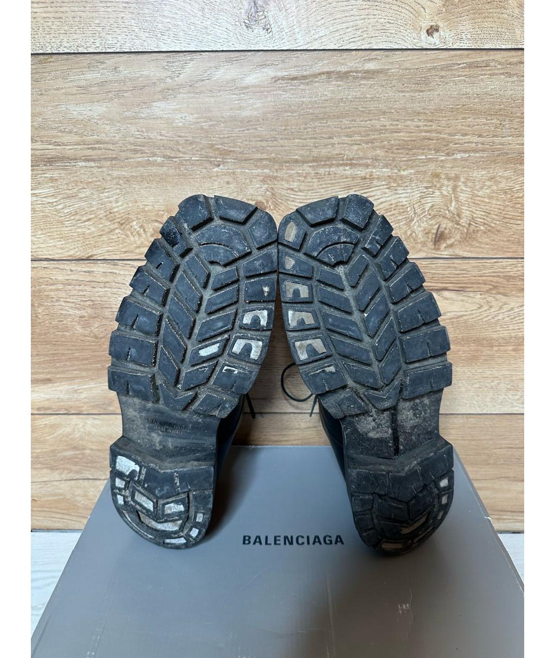 BALENCIAGA Черные кожаные туфли, фото 6