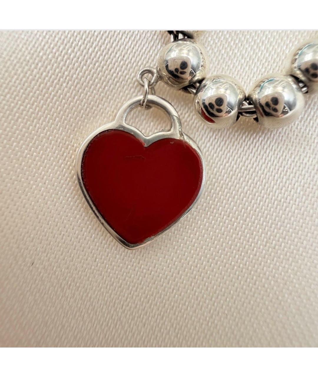 TIFFANY&CO Красный серебряный браслет, фото 5