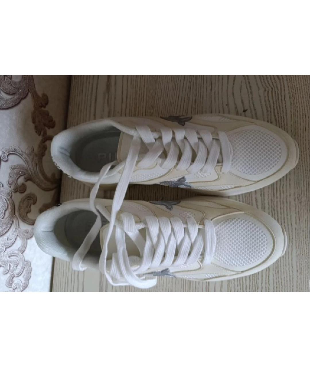 PINKO Бежевые текстильные кроссовки, фото 2