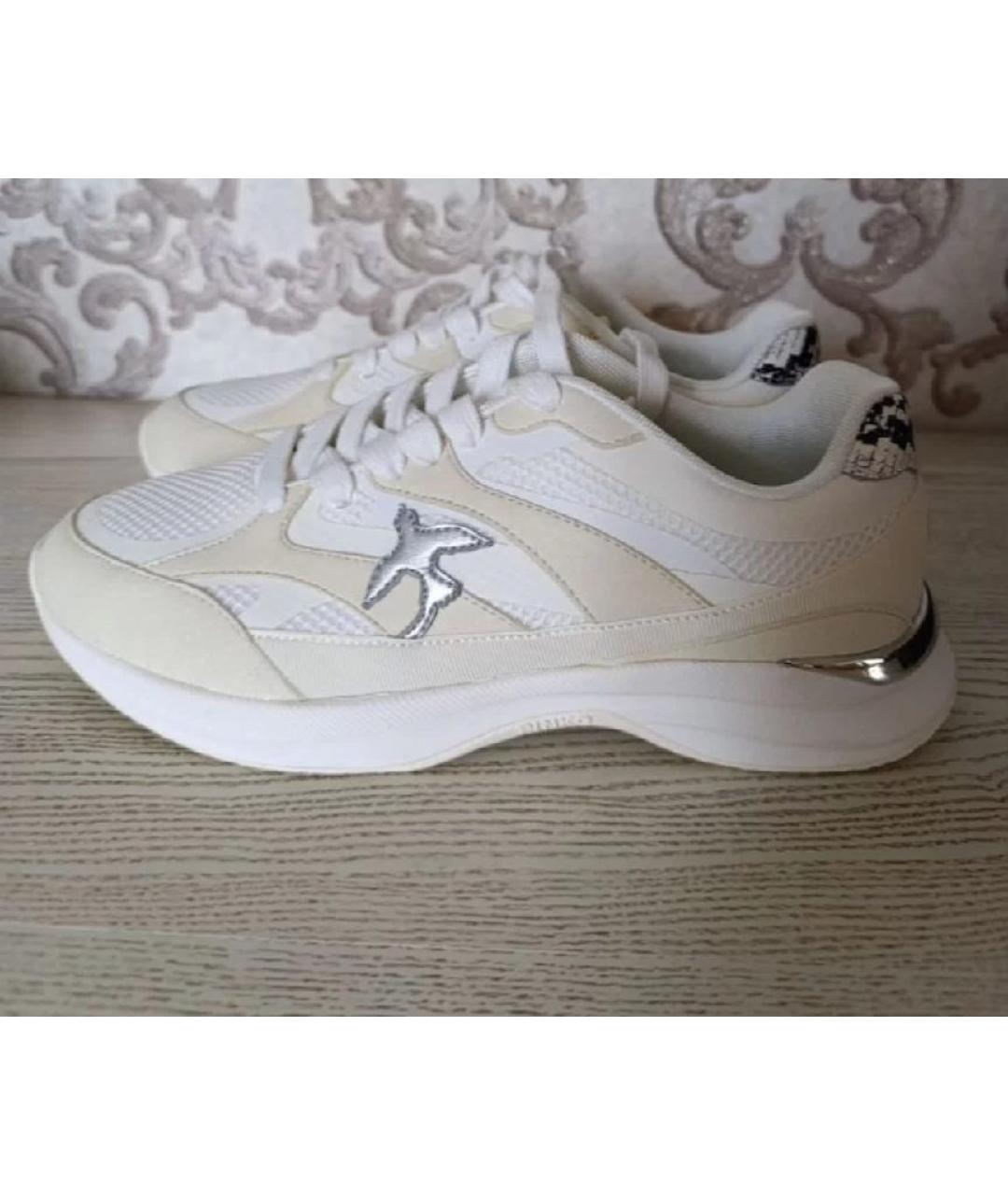 PINKO Бежевые текстильные кроссовки, фото 5