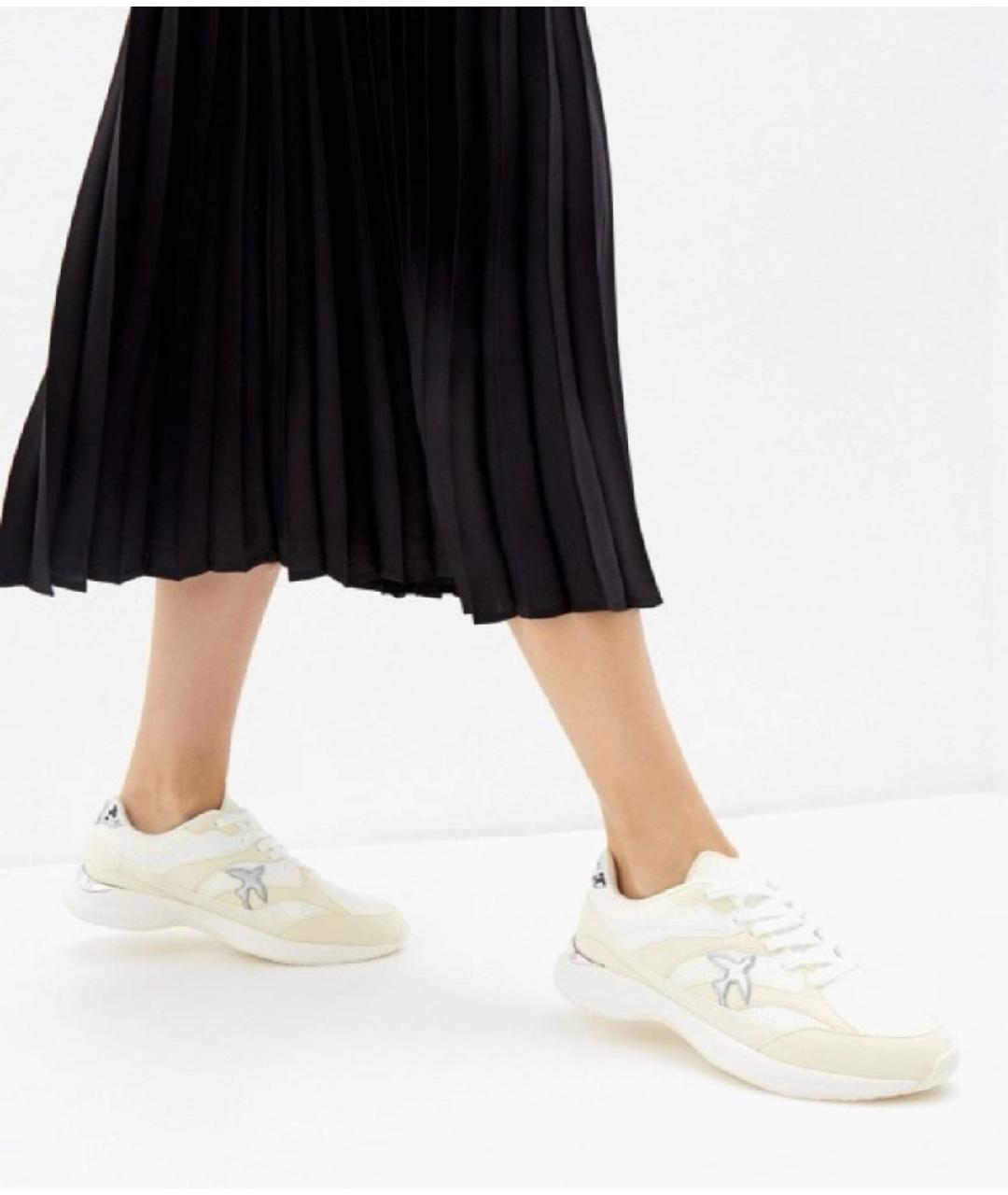 PINKO Бежевые текстильные кроссовки, фото 3