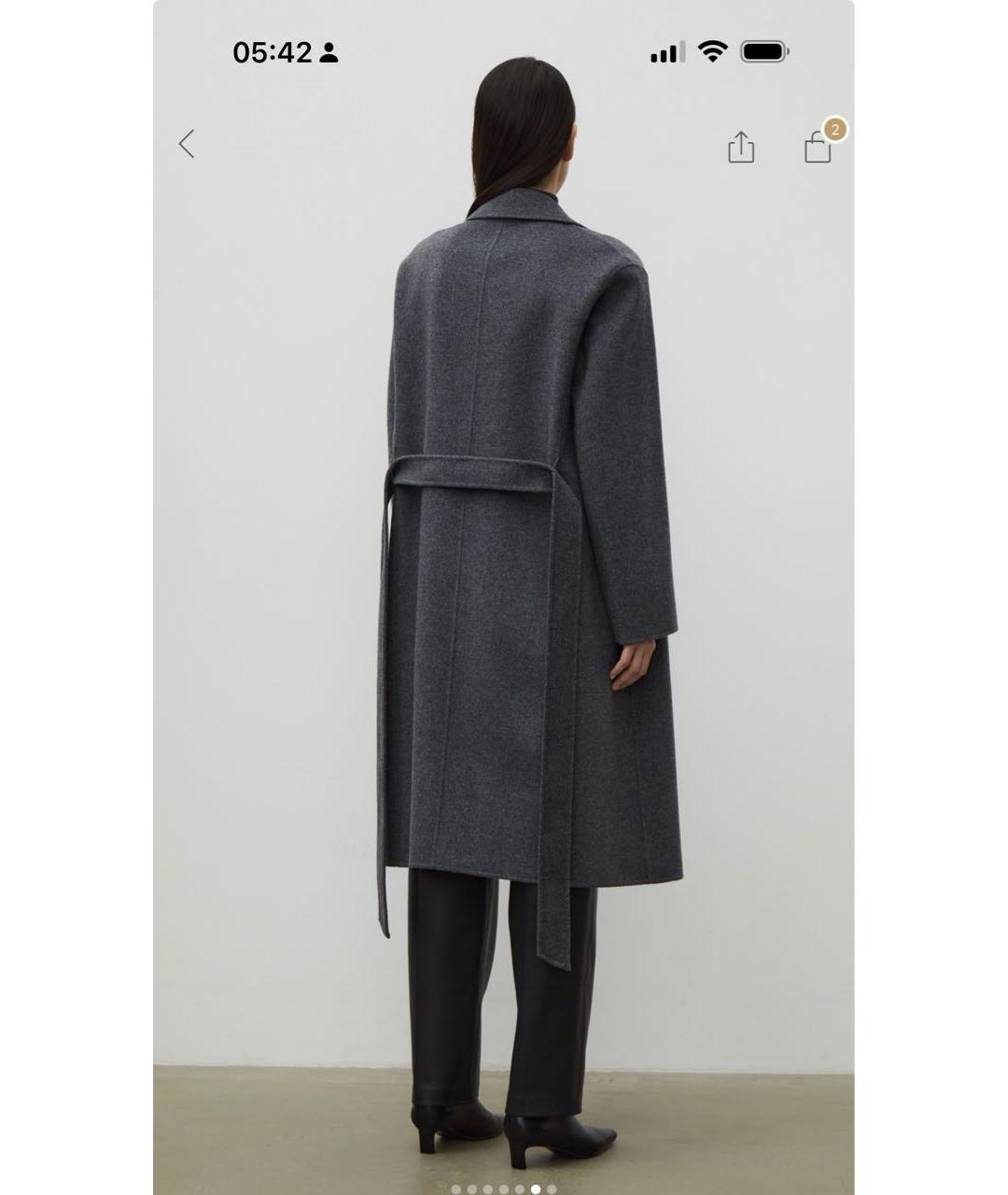 12 STOREEZ Серое шерстяное пальто, фото 2