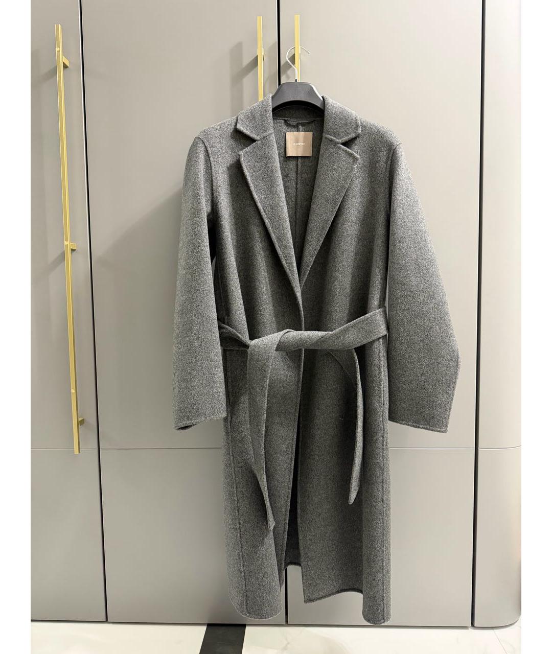 12 STOREEZ Серое шерстяное пальто, фото 4