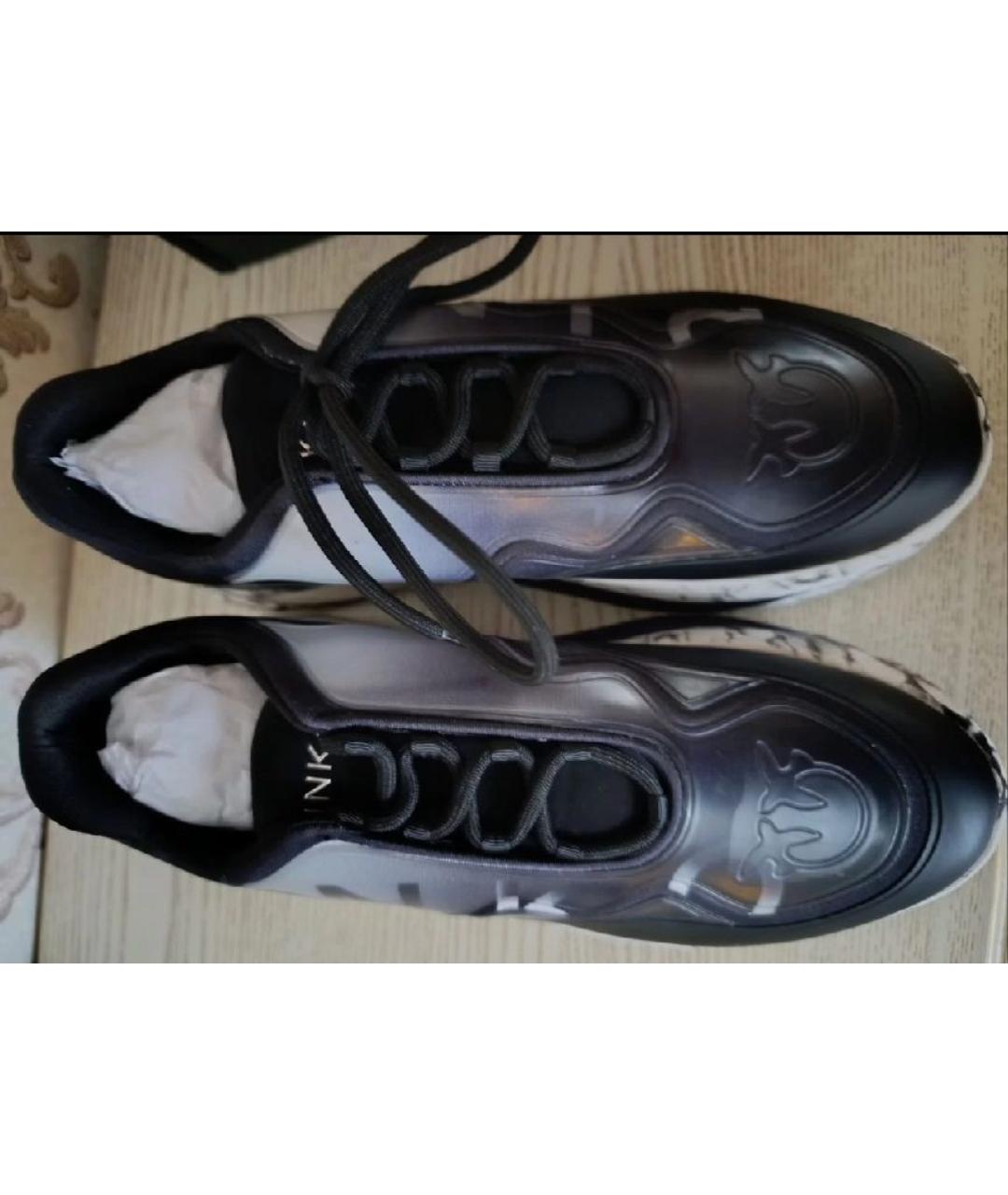 PINKO Черные кроссовки из искусственной кожи, фото 2