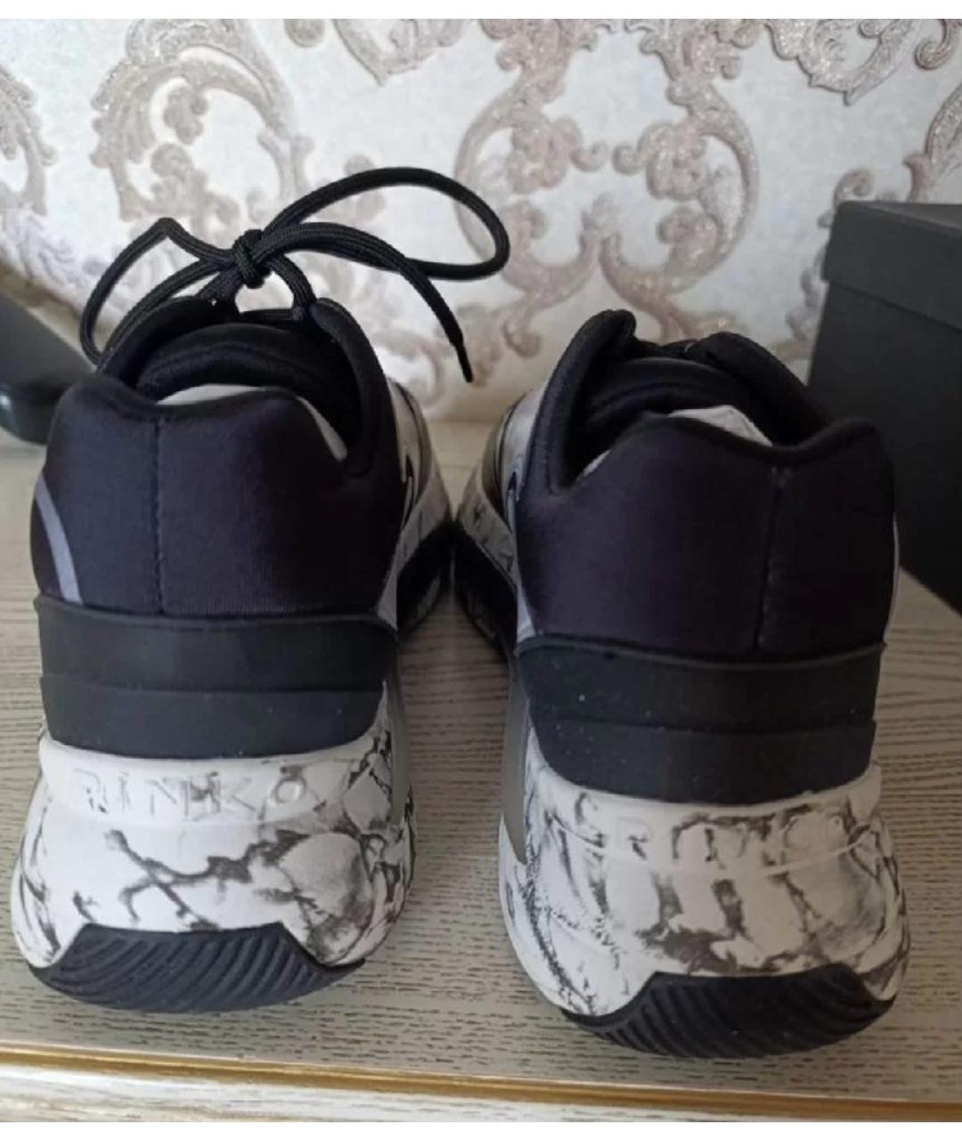 PINKO Черные кроссовки из искусственной кожи, фото 3