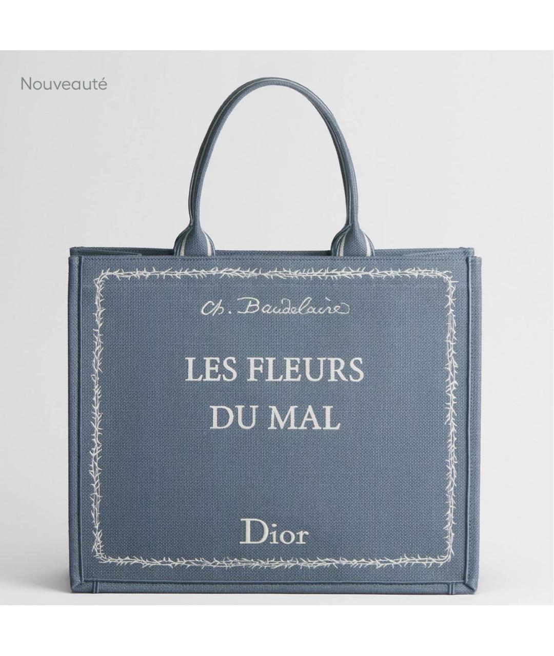 CHRISTIAN DIOR Голубая сумка тоут, фото 1