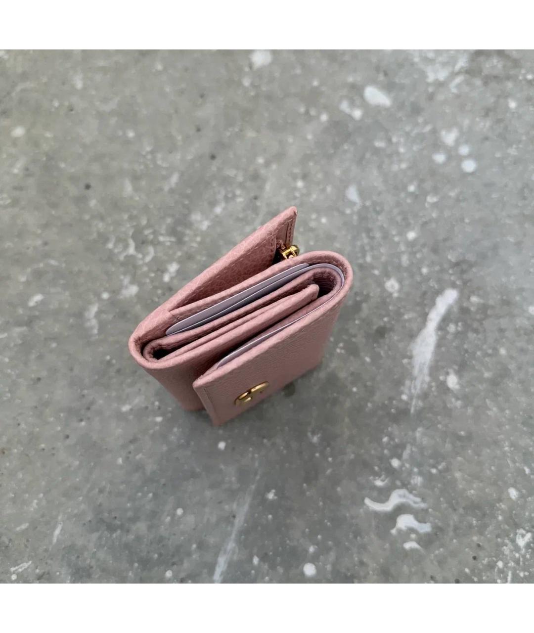 GUCCI Розовый кожаный кошелек, фото 3