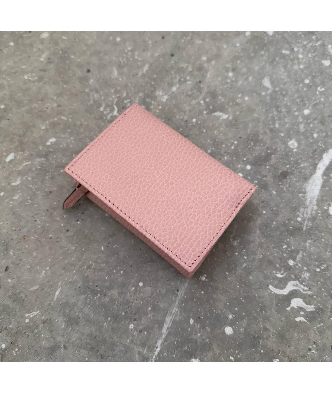 GUCCI Розовый кожаный кошелек, фото 7