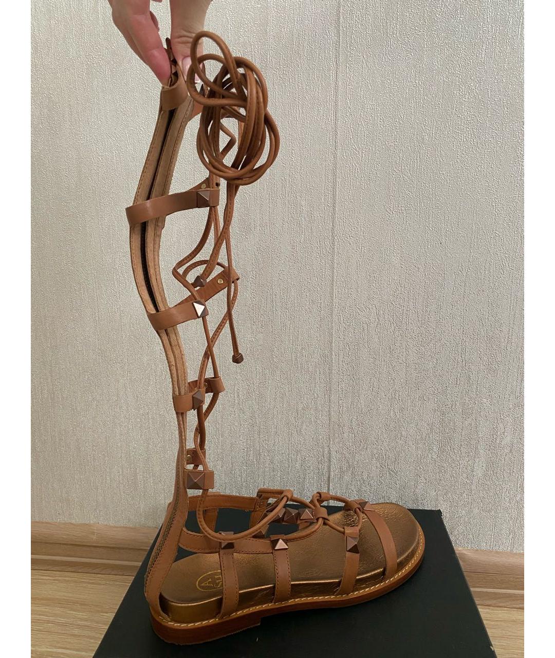 ASH Коричневые кожаные босоножки, фото 9