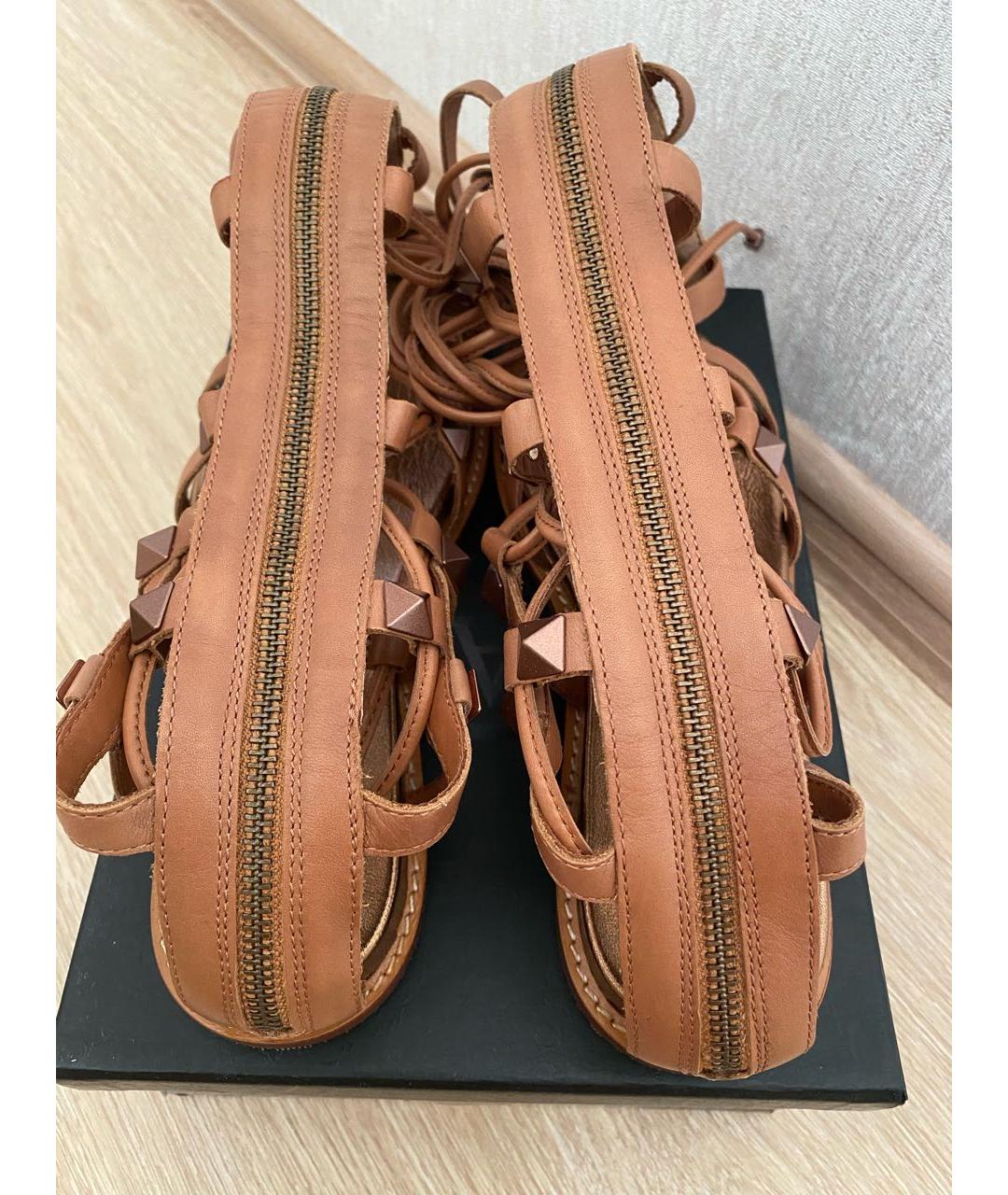 ASH Коричневые кожаные босоножки, фото 6
