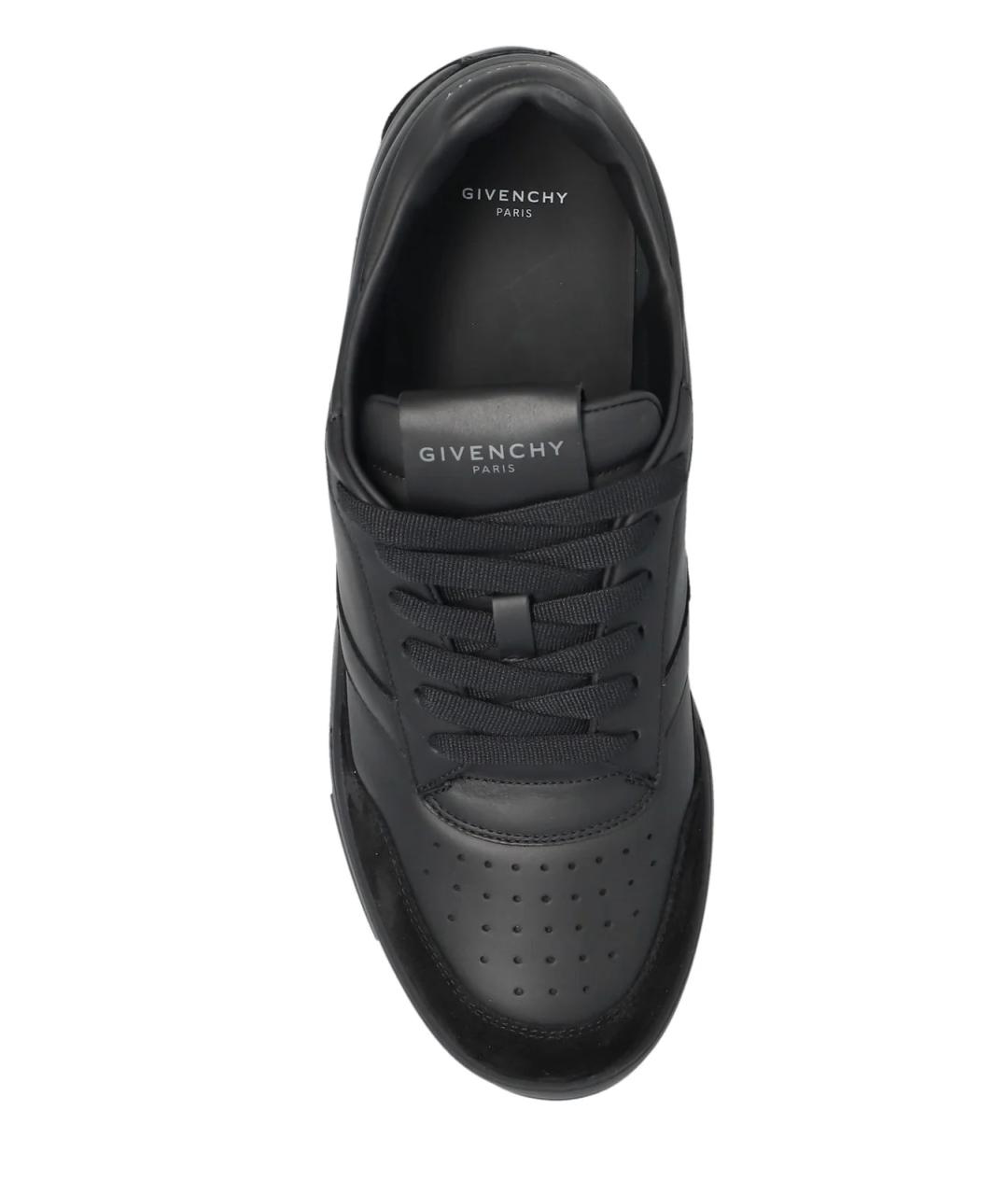 GIVENCHY Черные кожаные низкие кроссовки / кеды, фото 4