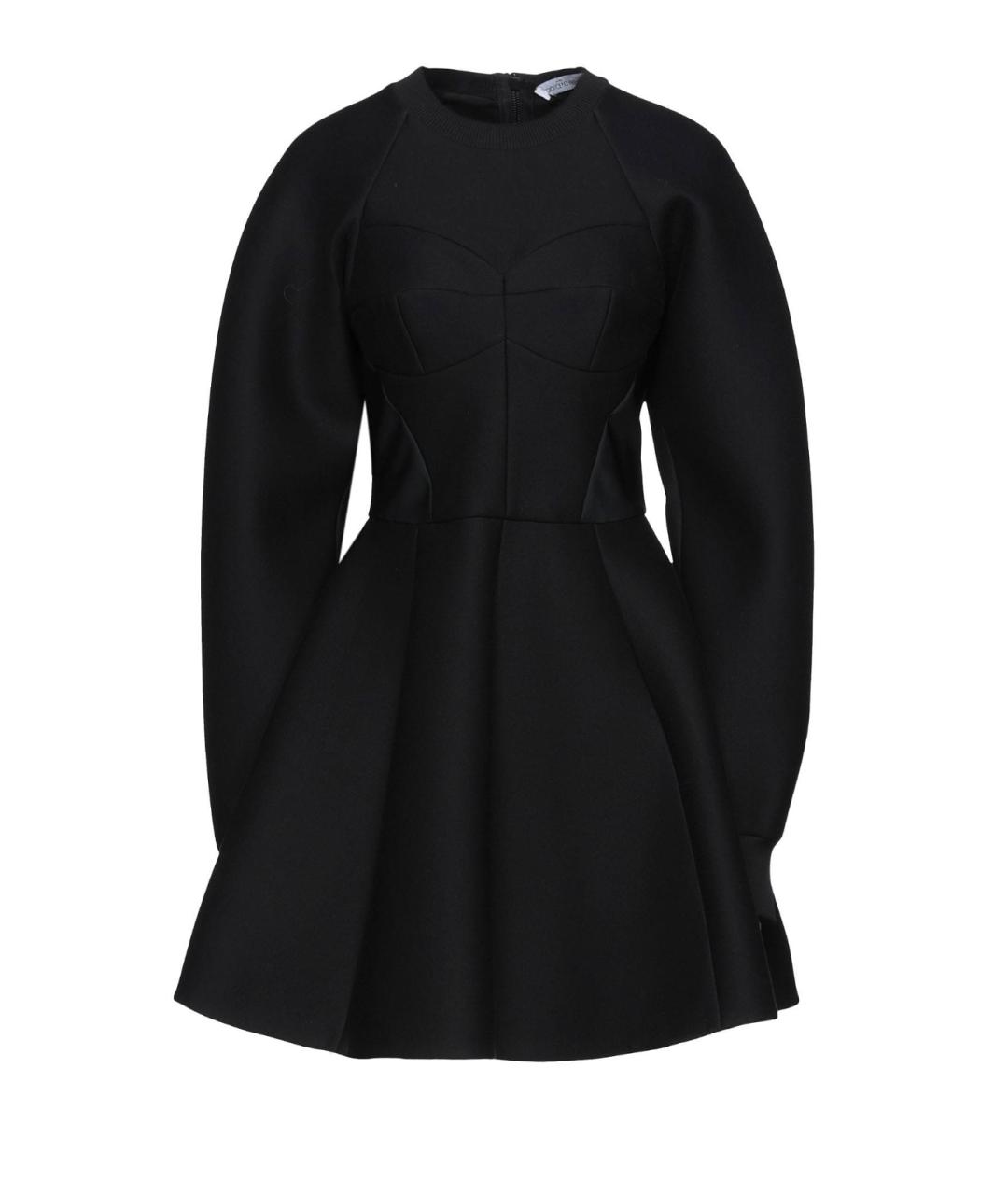 DOLCE&GABBANA Черное хлопко-эластановое коктейльное платье, фото 1