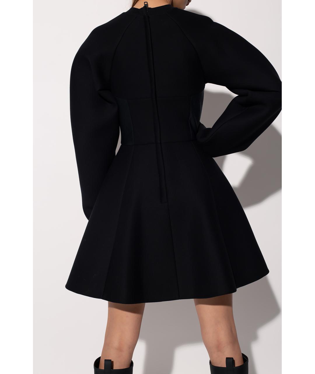 DOLCE&GABBANA Черное хлопко-эластановое коктейльное платье, фото 4