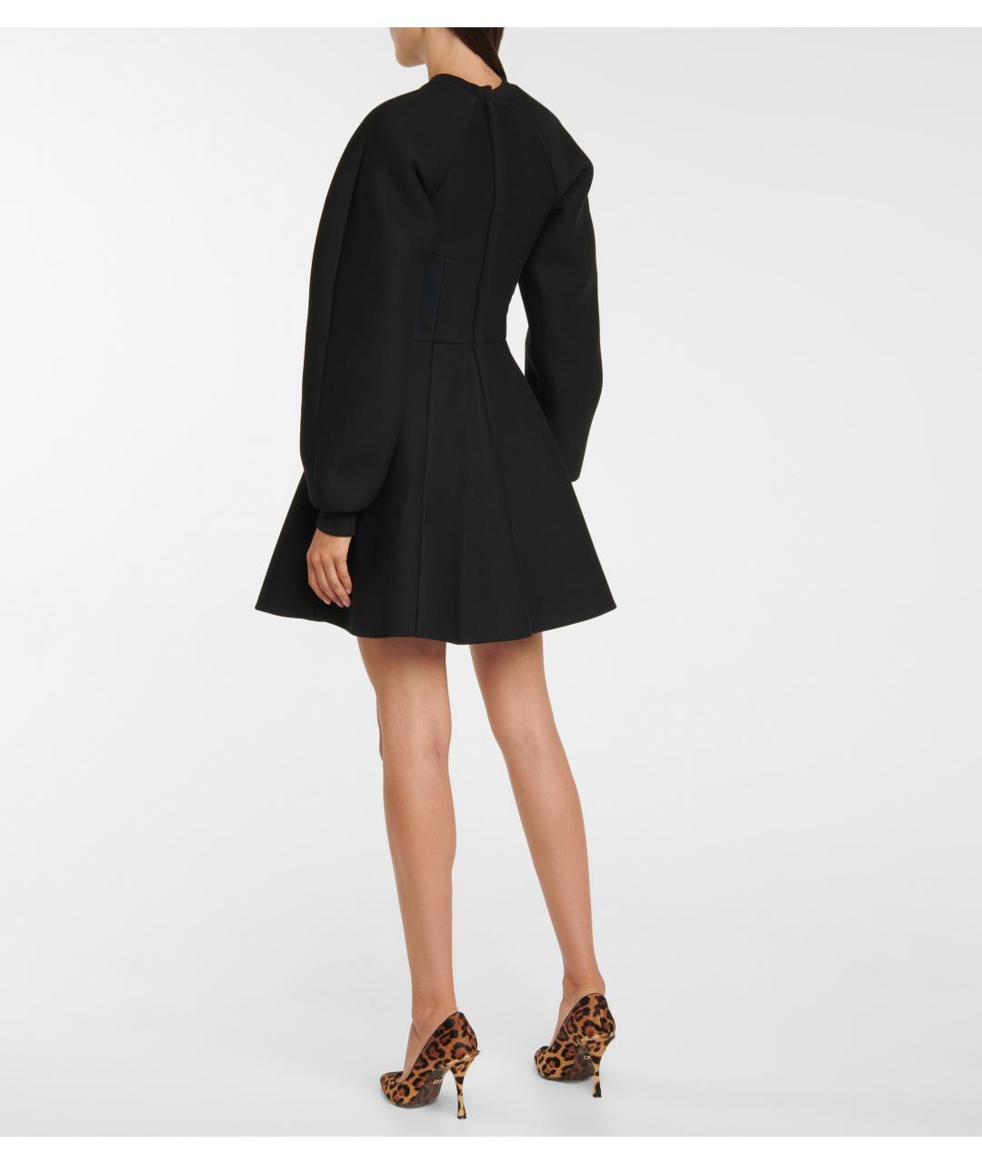 DOLCE&GABBANA Черное хлопко-эластановое коктейльное платье, фото 6
