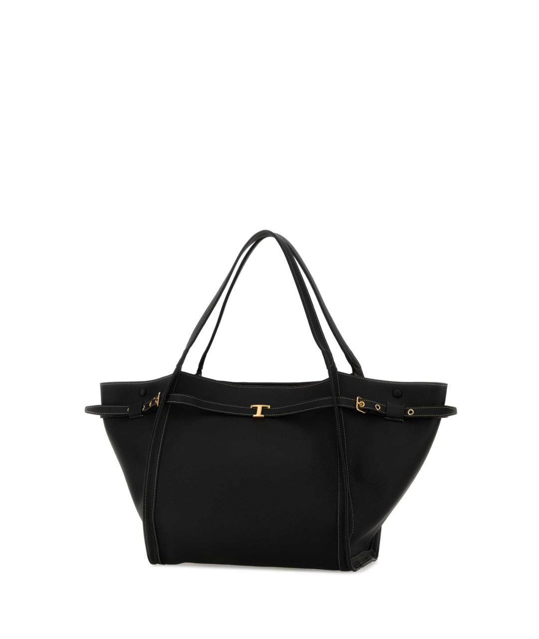 TOD'S Черная кожаная сумка тоут, фото 2