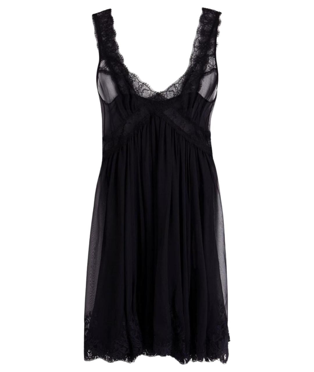 DOLCE&GABBANA Черный шелковый сарафан, фото 7