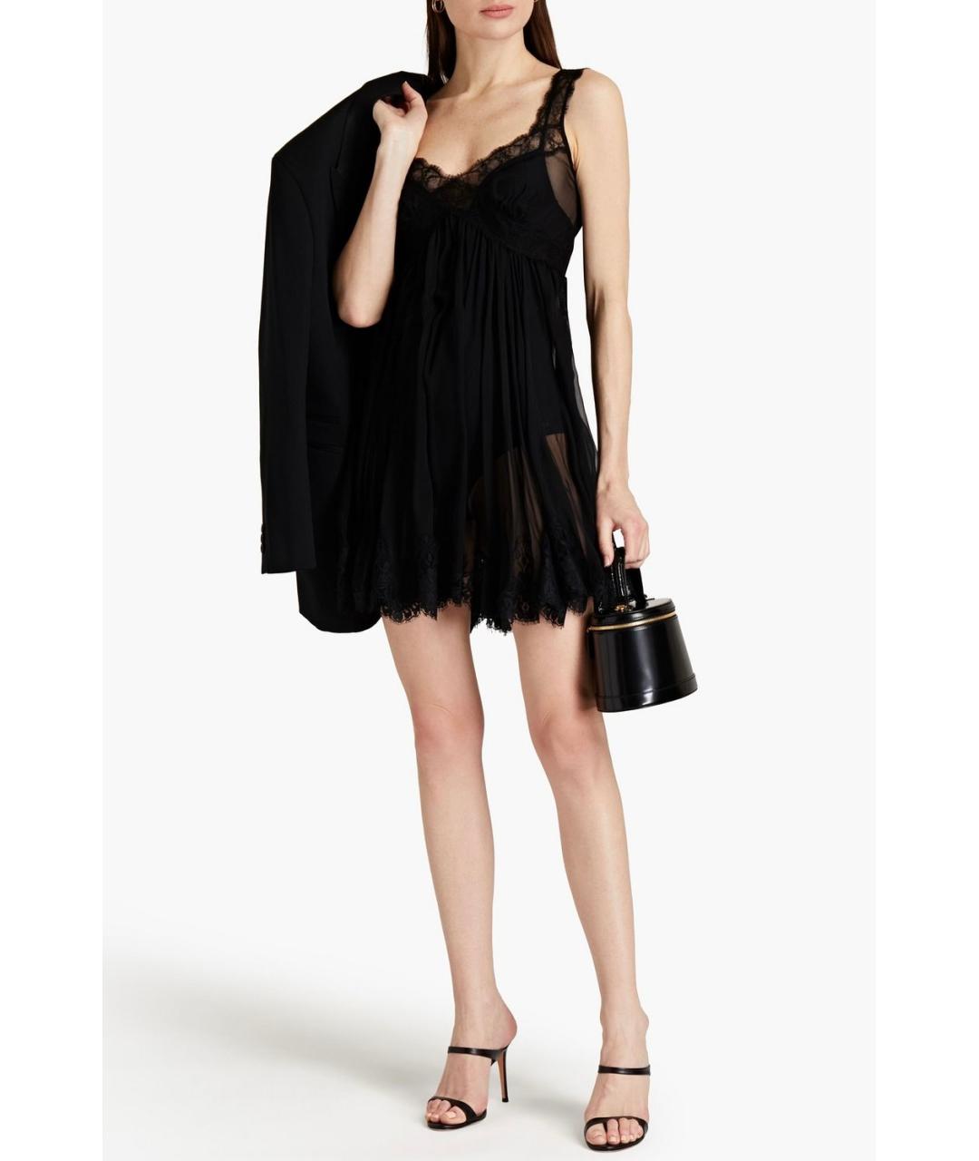 DOLCE&GABBANA Черный шелковый сарафан, фото 2