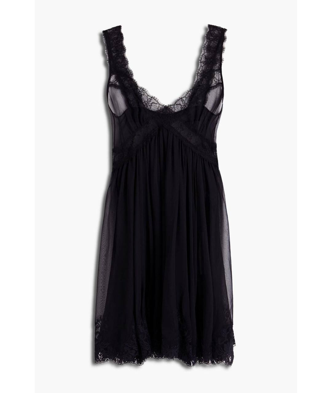 DOLCE&GABBANA Черный шелковый сарафан, фото 6