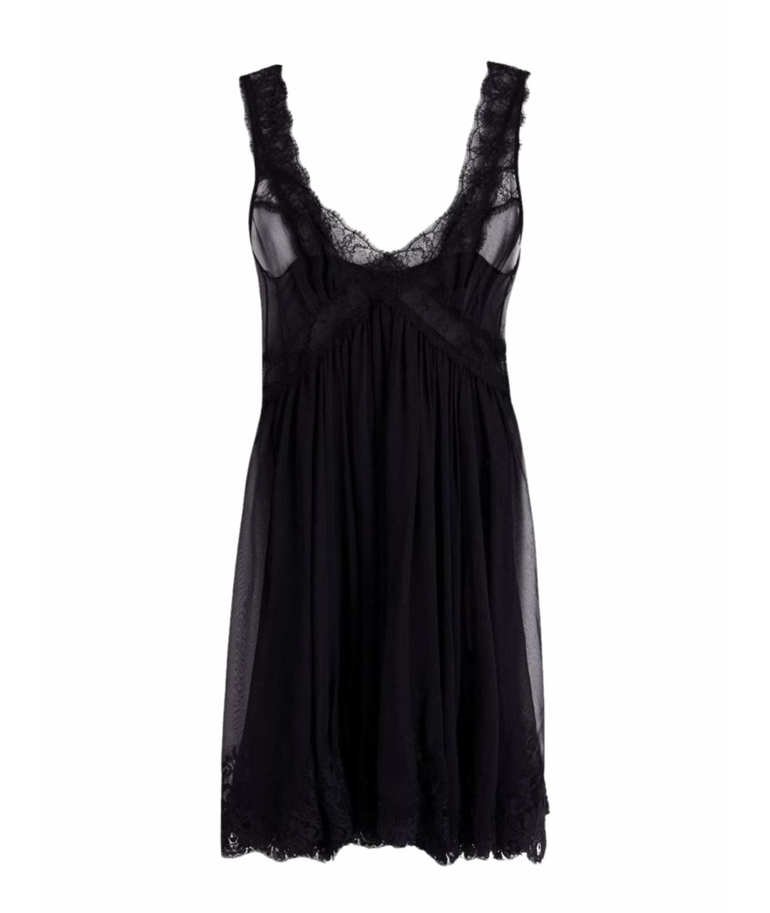 DOLCE&GABBANA Черный шелковый сарафан, фото 1