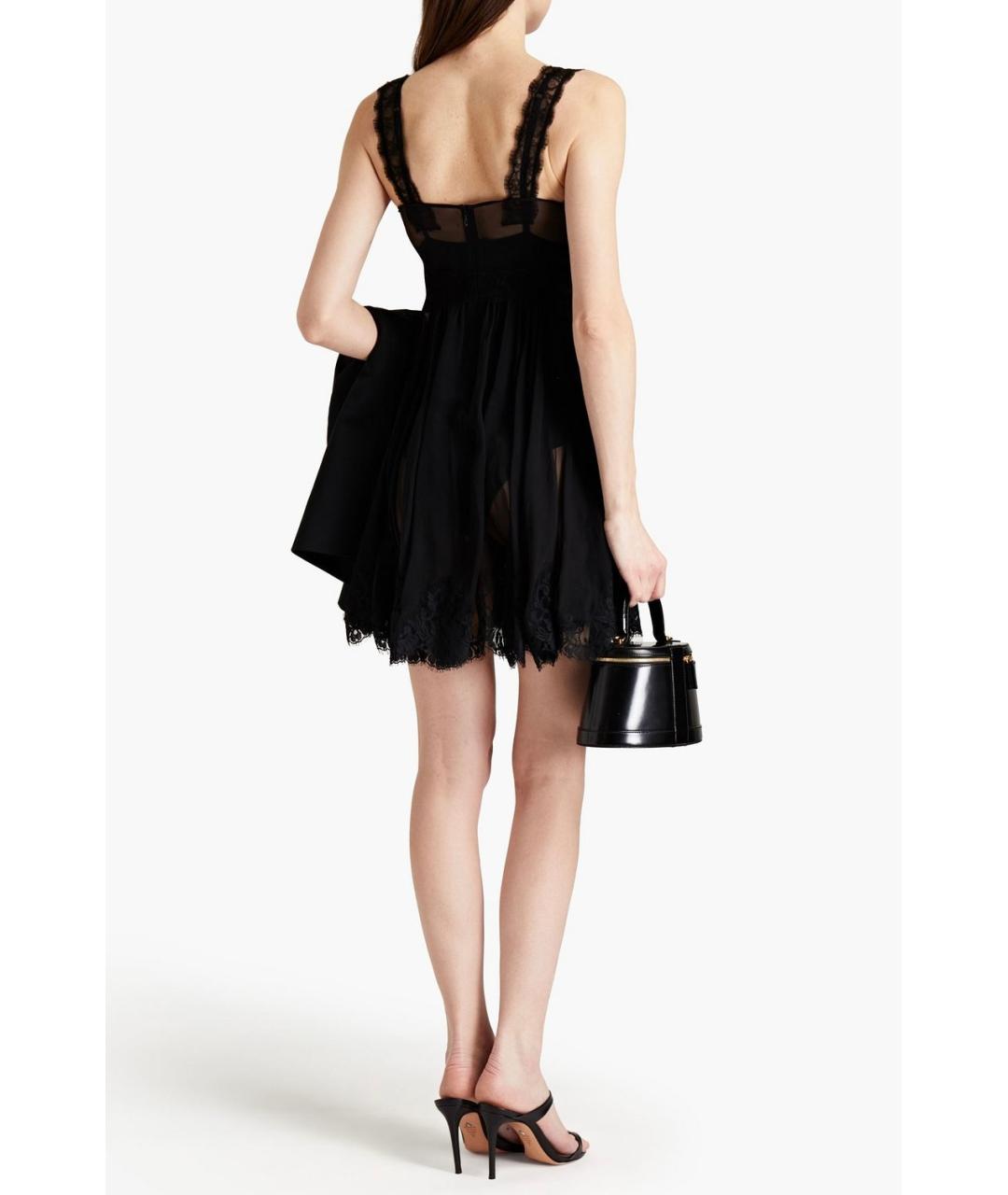 DOLCE&GABBANA Черный шелковый сарафан, фото 3