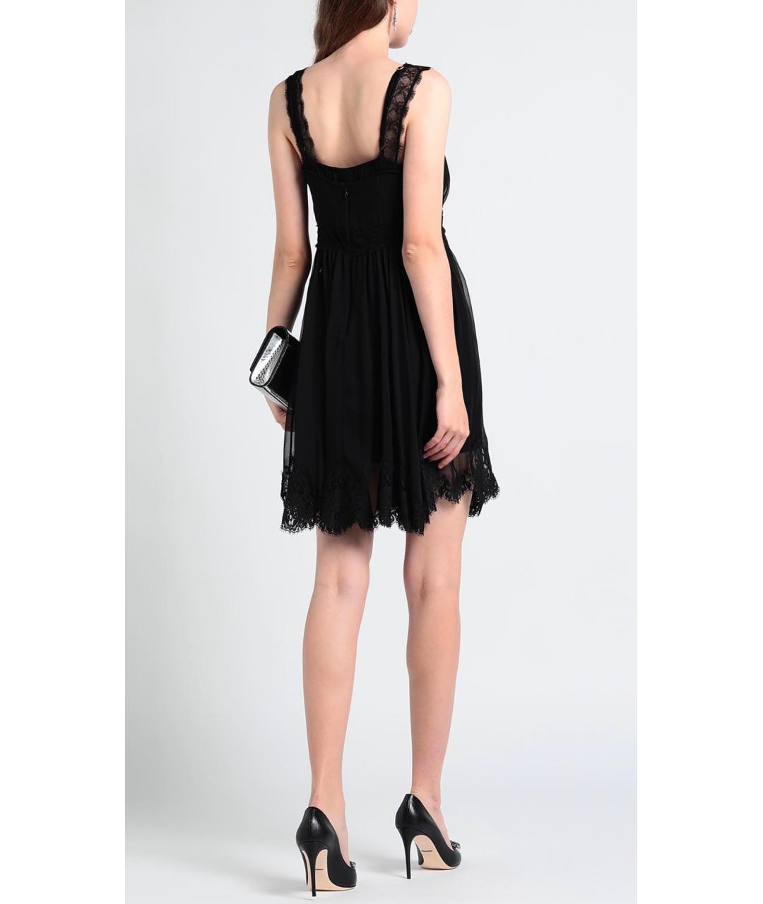 DOLCE&GABBANA Черный шелковый сарафан, фото 5