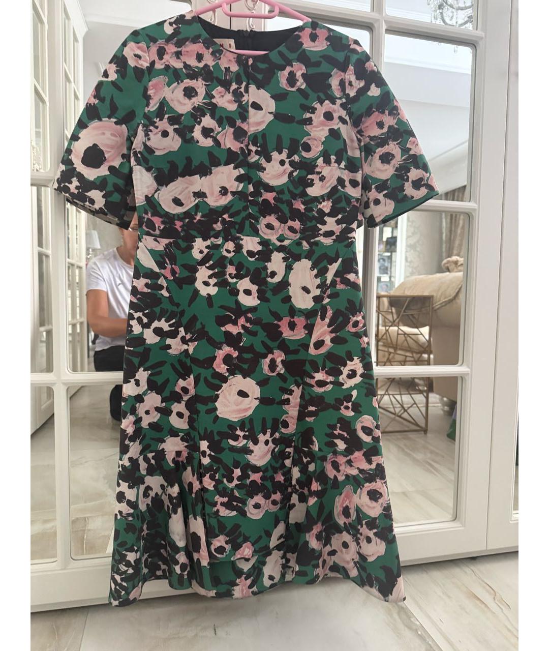 MARNI Зеленые синтетическое повседневное платье, фото 2