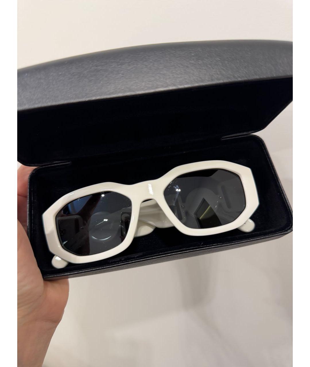 VERSUS VERSACE Белые пластиковые солнцезащитные очки, фото 7