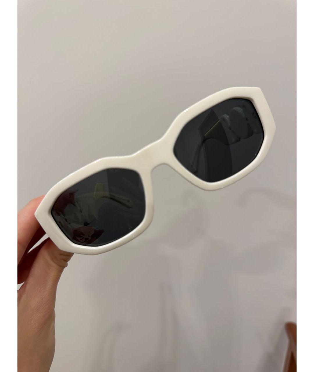 VERSUS VERSACE Белые пластиковые солнцезащитные очки, фото 5