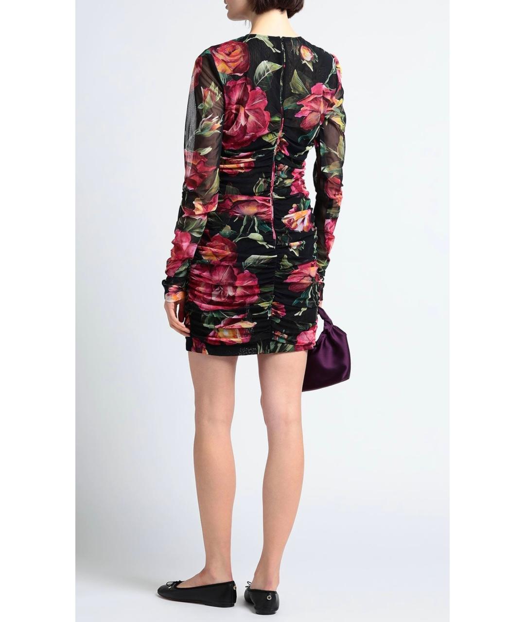 DOLCE&GABBANA Черное полиамидовое коктейльное платье, фото 6