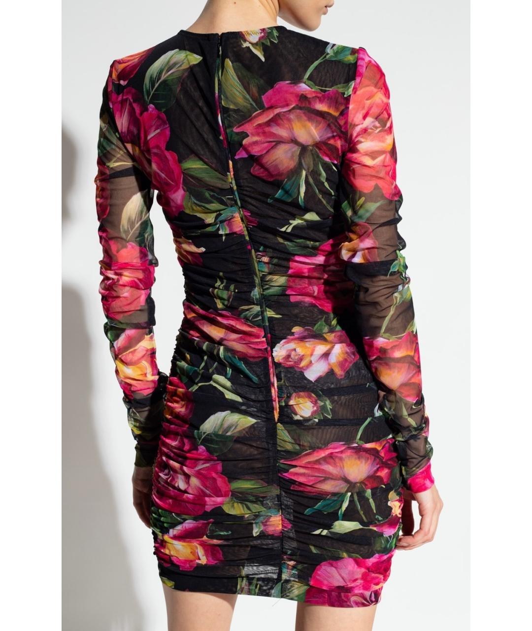 DOLCE&GABBANA Черное полиамидовое коктейльное платье, фото 3