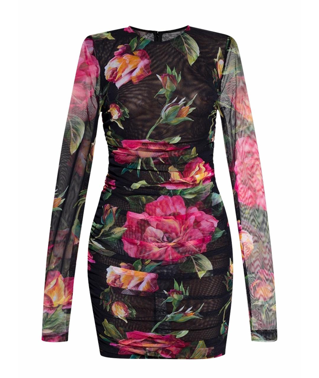 DOLCE&GABBANA Черное полиамидовое коктейльное платье, фото 1