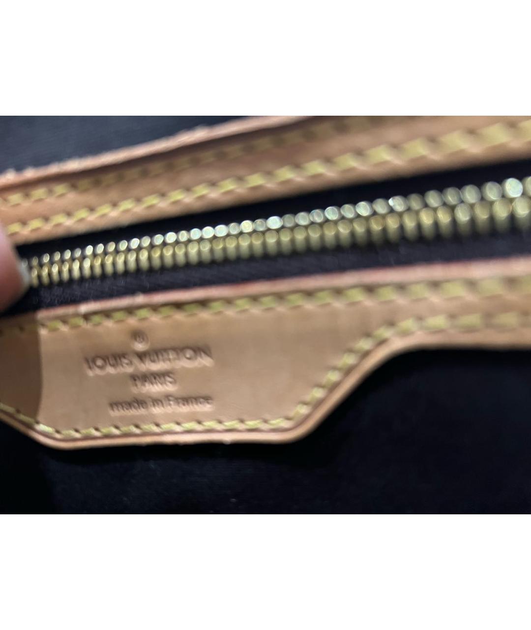 LOUIS VUITTON Коричневая сумка тоут из лакированной кожи, фото 4