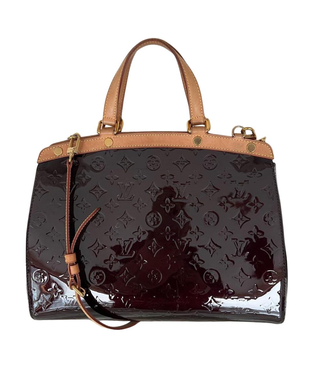 LOUIS VUITTON Коричневая сумка тоут из лакированной кожи, фото 1