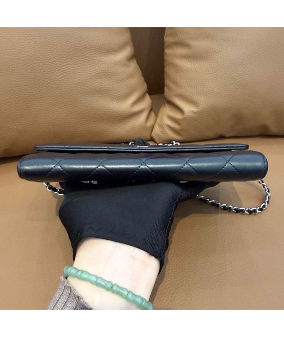 CHANEL Черная кожаная сумка через плечо, фото 3