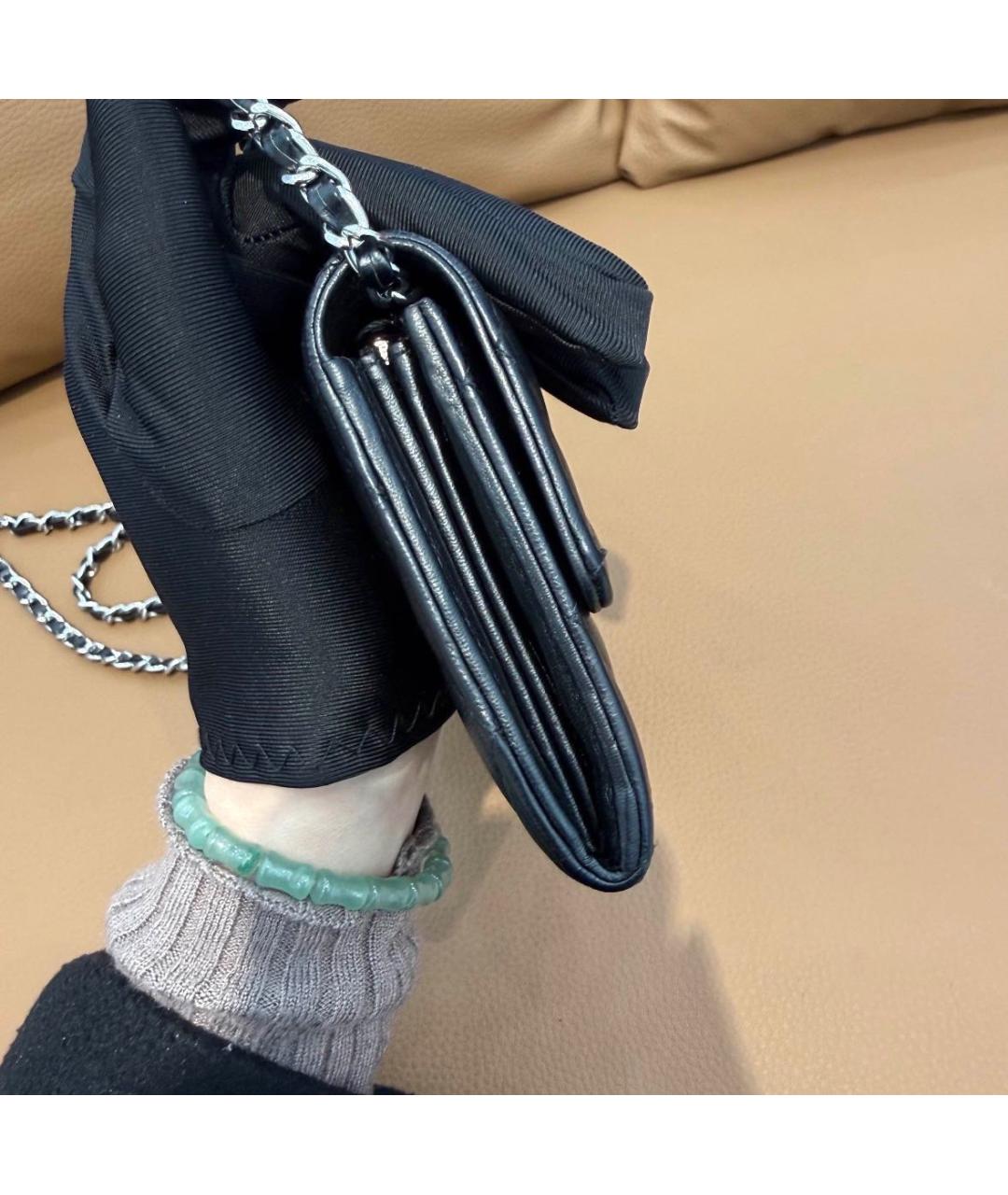 CHANEL Черная кожаная сумка через плечо, фото 7