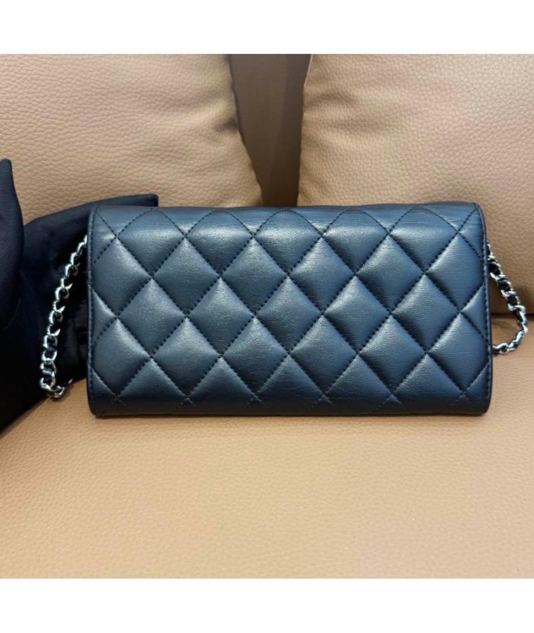 CHANEL Черная кожаная сумка через плечо, фото 2