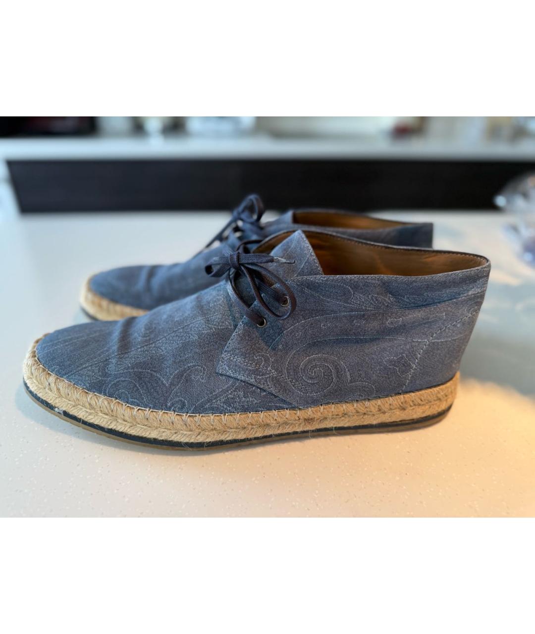 ETRO Голубые замшевые эспадрильи, фото 8