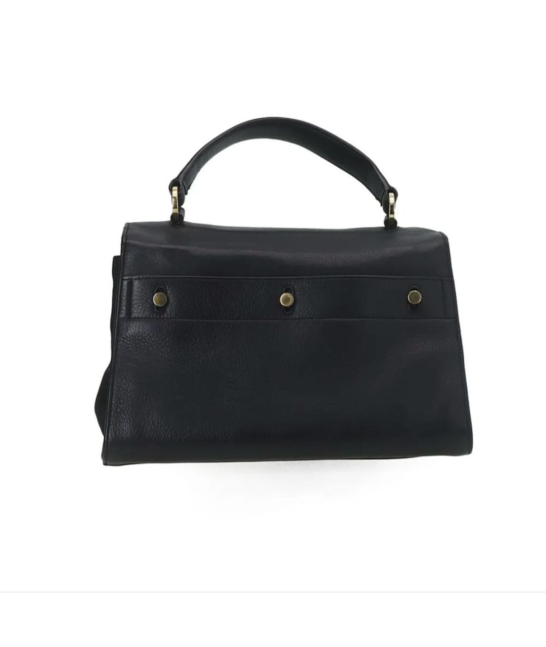 SAINT LAURENT Черная кожаная сумка через плечо, фото 3