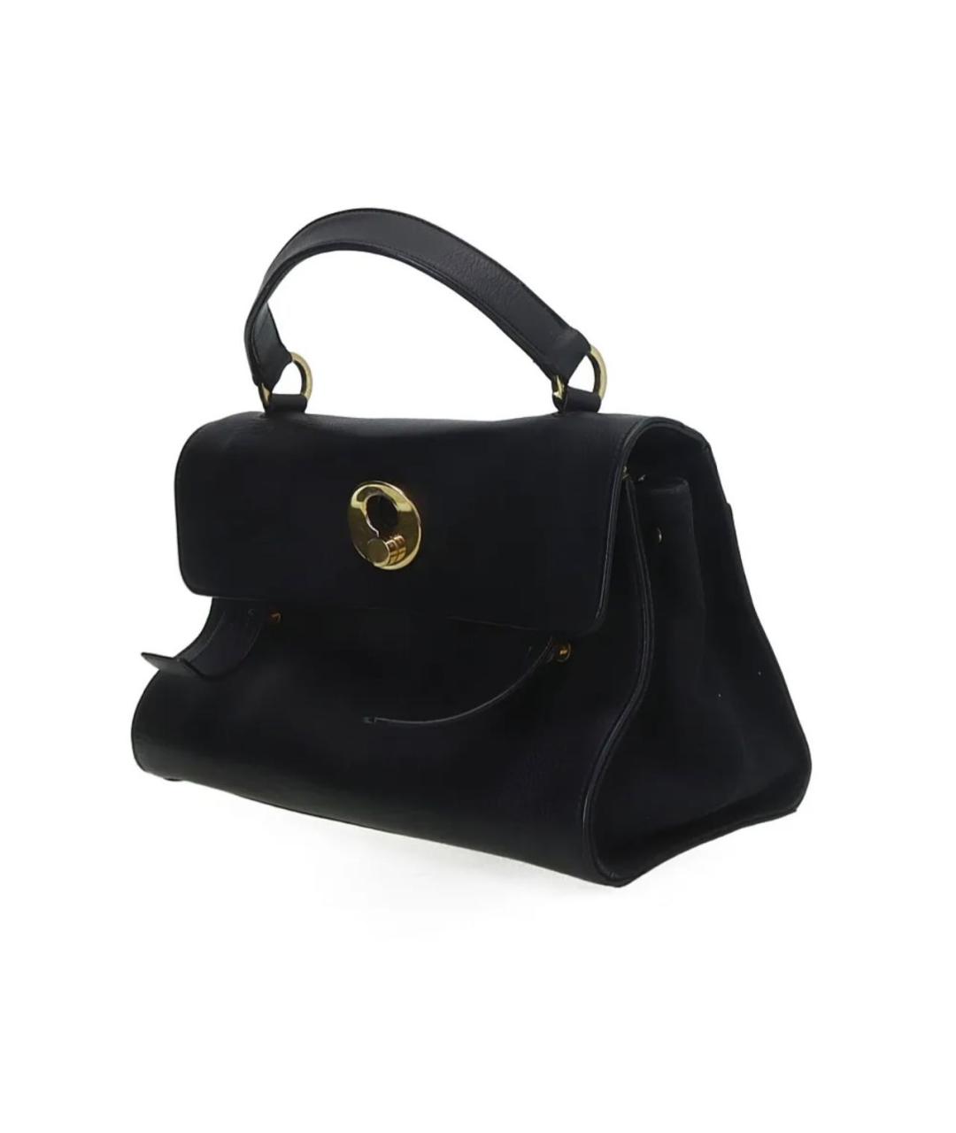 SAINT LAURENT Черная кожаная сумка через плечо, фото 2