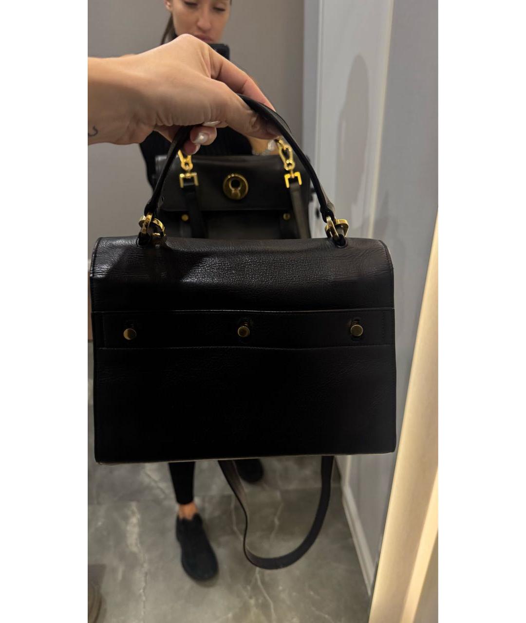 SAINT LAURENT Черная кожаная сумка через плечо, фото 8