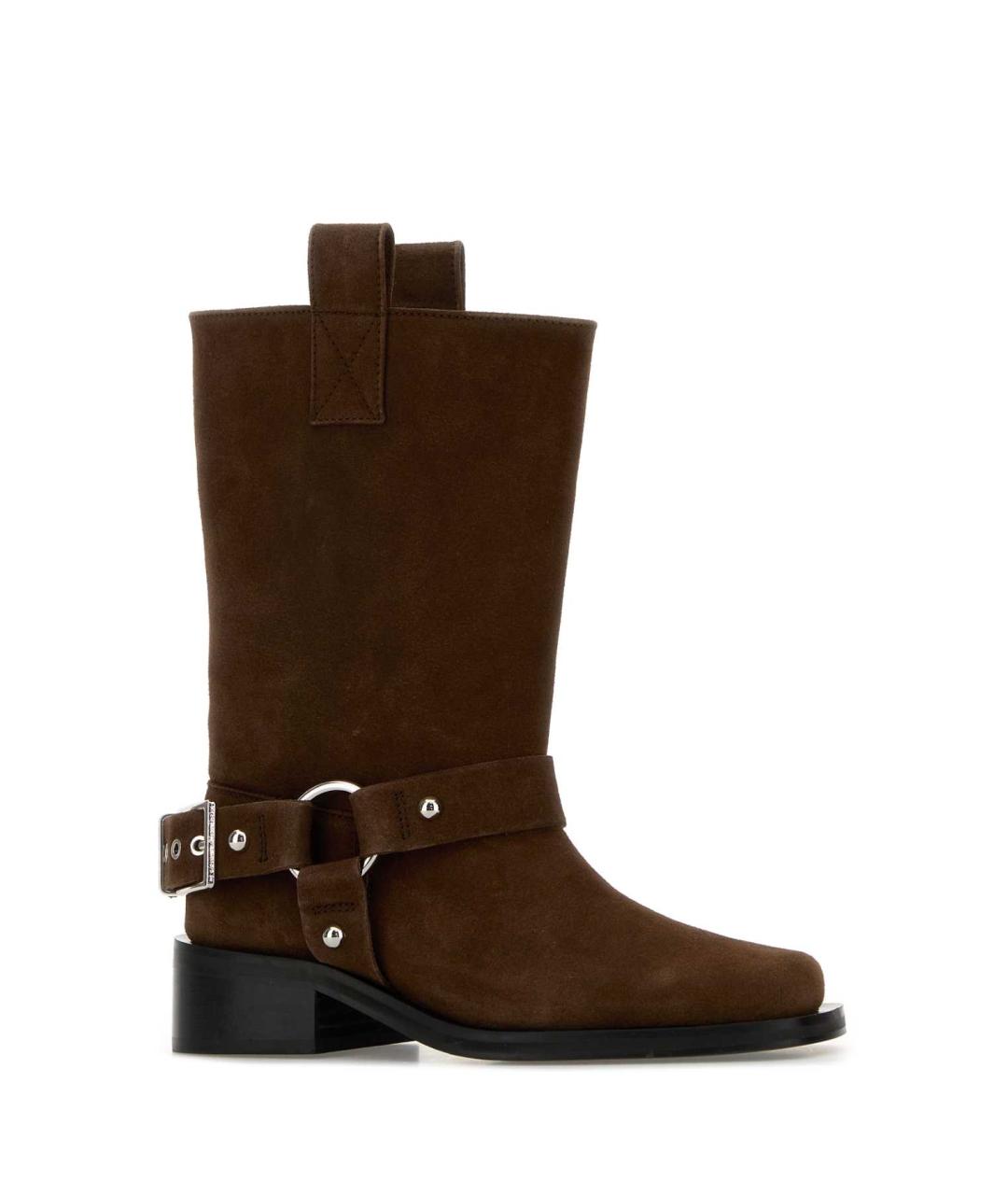GANNI Коричневые замшевые сапоги, фото 2