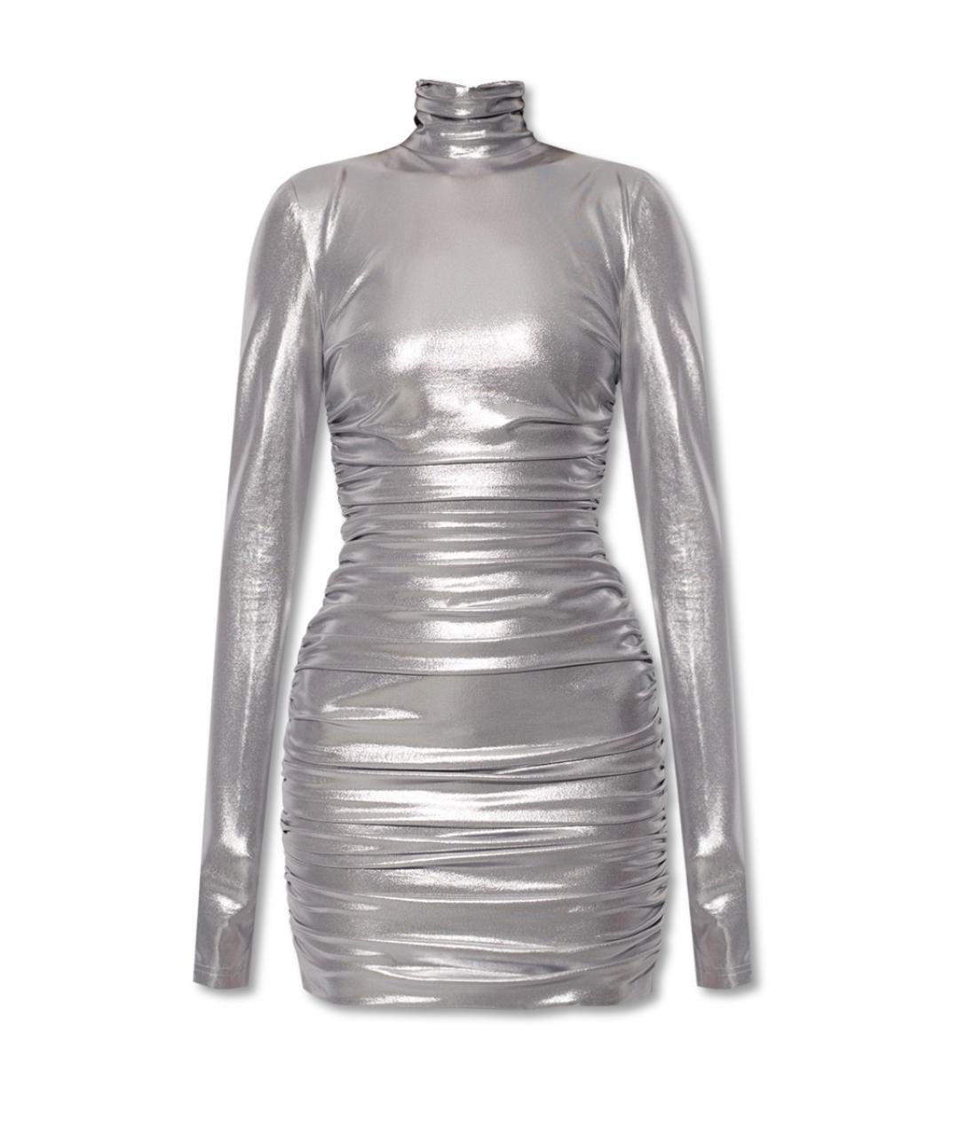 DOLCE&GABBANA Серебряное полиэстеровое коктейльное платье, фото 1