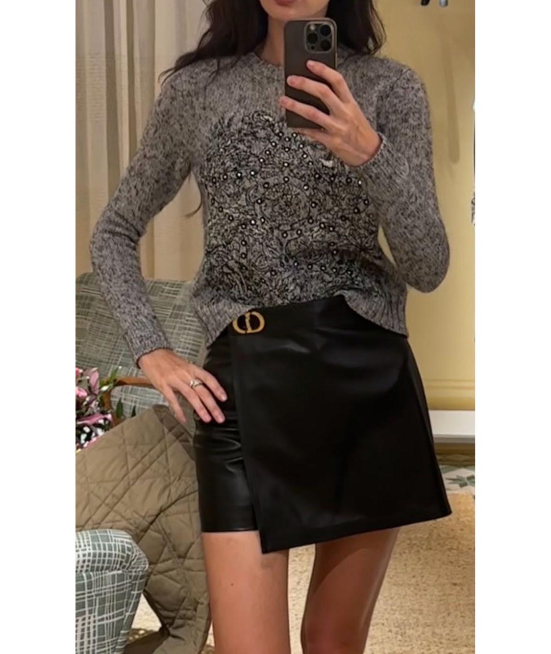 CHRISTIAN DIOR Серый шерстяной джемпер / свитер, фото 5