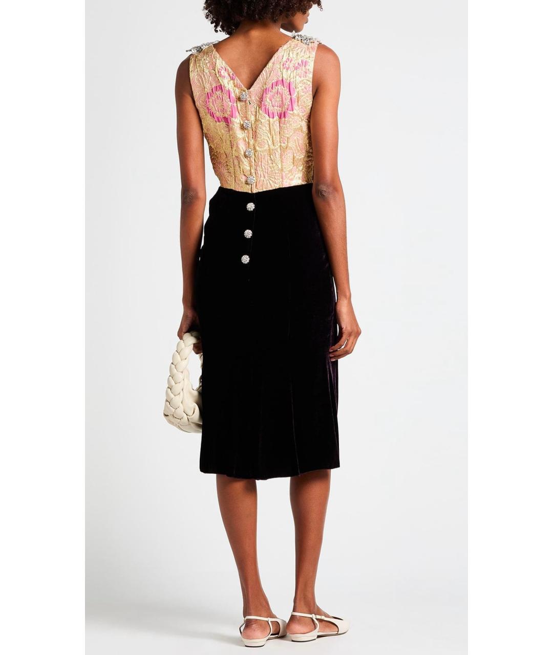 DOLCE&GABBANA Фиолетовое вискозное коктейльное платье, фото 3