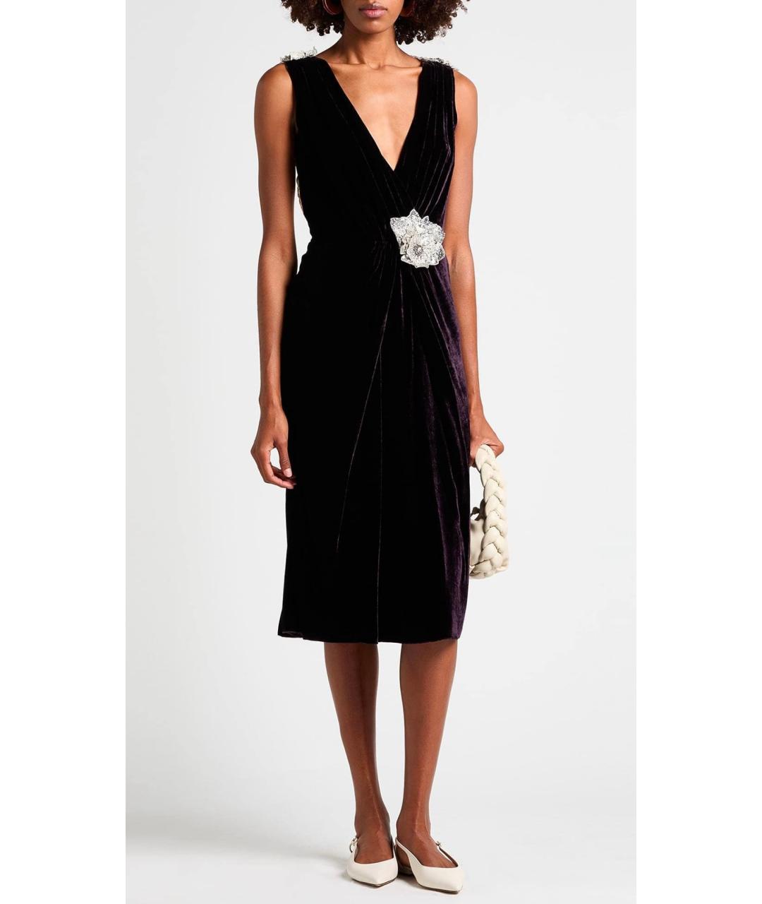 DOLCE&GABBANA Фиолетовое вискозное коктейльное платье, фото 2