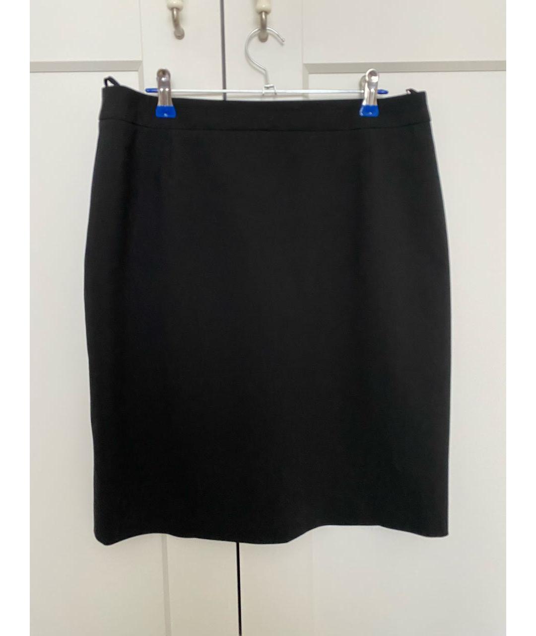 HUGO BOSS Черная шерстяная юбка миди, фото 9