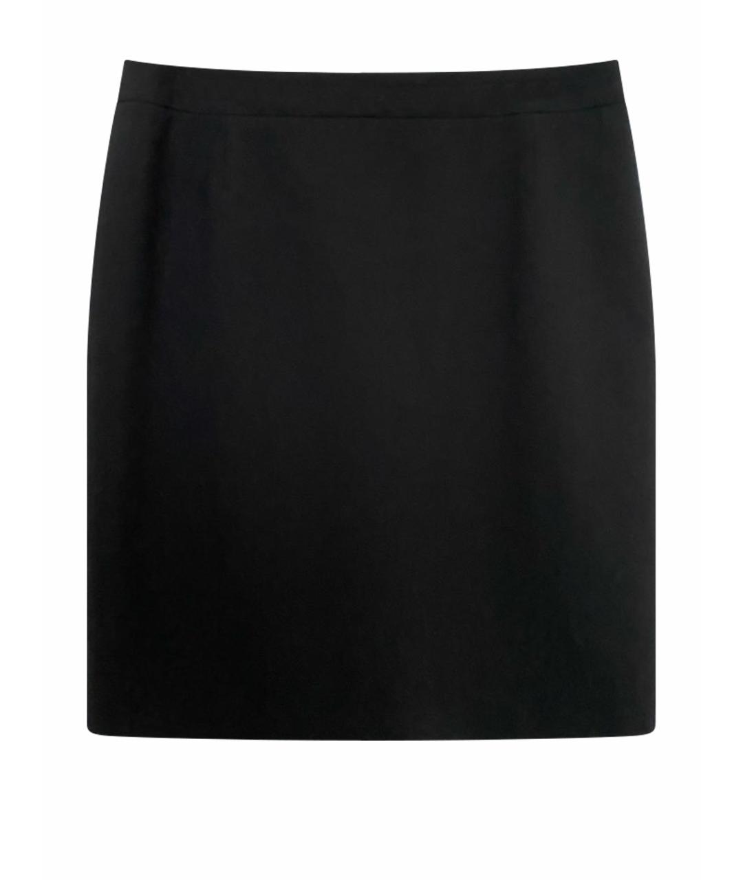 HUGO BOSS Черная шерстяная юбка миди, фото 1